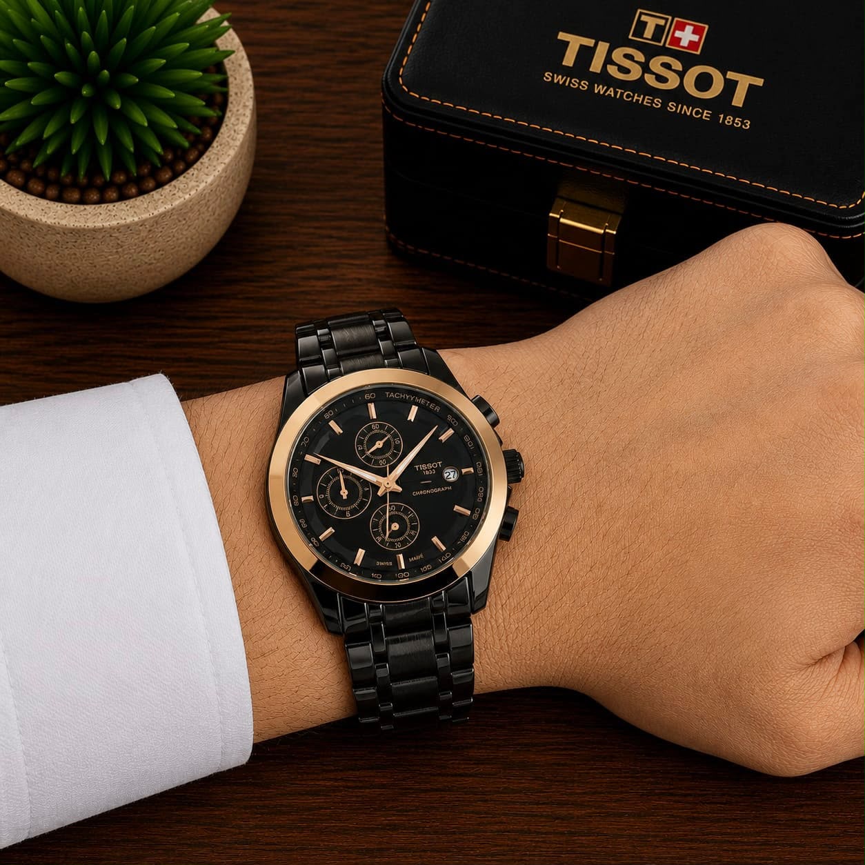 TISSOT 1853 COUTURIER CHRONOGRAPH - GOLD BLACK